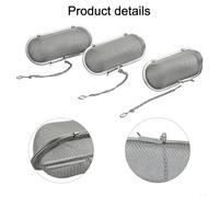 3 Pack Stainless Steel Cleaning Baskets for Cleaners, 304 Mesh with Lockable Lid and Hanging Hook, Industrial Lab Jewelry Cleaner Holder