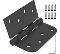 3-Pack Stainless Steel Hinges, Exterior Door Hinge, Ball Bearing Boor Binge, 4 inches, True Corner with 5/8 - inch Rounded Corners, Heavy - Duty Hinge, Suitable for Commercial Indoor and Outdoor Use