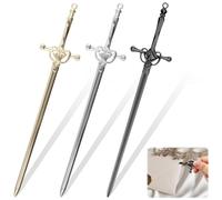 3-Pack Stainless Steel Letter Openers, Multi-Color Mail Opener Tool & Envelope Slitter Set with Ergonomic Handle, Envelope Opener for Home and Office Use (Gold, Silver, Black)