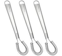 3 Pack Stainless Steel Mini Whisks Hand Beaters, Small Hand Whisk, Spring Coil Egg Creamy Mixer Whisk Blender for Kitchen Coffee Sauce Baking, Cooking Milk Milk Tea, Salad Dressing & Hot Chocolate