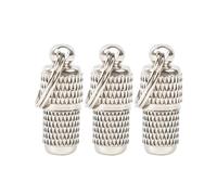 3 Pack Stainless Steel Pet ID Tags, Personalized- Barrel Tube Tags | Durable ID tags for dogs and cats, designed to hold names, addresses and contact information on collars.