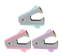 3 Pack Staple Remover with Steel Jaw, Lightweight Economy Staple Remover Tool, Extra Wide Finger Grip Staple Pull Tool Stapler Pins Extractor Mini Nail Puller Removal Tool for Family School Office