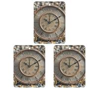 3 Pack Steampunk Clock Air Freshener Cards Lavender And Ocean Car Hanging Ornament Funny Automotive Air Freshener Rearview Pendant Gift Accessories for Home Car Black