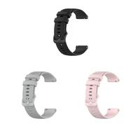 3 Pack Straps Compatible with Withings Activité Pop/Steel/Sapphire Strap, 18mm Adjustable Replacement Wristband Silicone Sport Band for Women Men, 3PACK-03