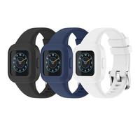 3-Pack Straps for Garmin Vivofit JR 3 Watch Strap, Adjustable Soft Silicone Replacement Band (Black+Blue+White)