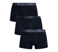 Emporio Armani Men's 3 Pack Stretch Cotton Trunks, Blue