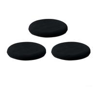 3 Pack Stretch Round Stool Covers, Elastic Chair Covers for Bar Stools Kitchen Salon, All-Purpose Fit with Snug Matte Finish, Black and Red Mix, Outdoor(Black)