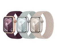 3 Pack Stretchy Braided Solo Loop Compatible with Apple Watch Bands 40mm 41mm 42mm 38mm 44mm 45mm 46mm 49mm Women Men, Elastic Nylon Solace Strap for iWatch Series 11 10 9 8 7 6 5 4 3 Ultra/SE 2