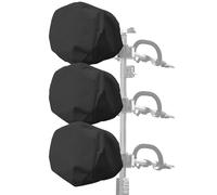 3 Pack String Trimmer Cover, Waterproof Hexagonal Trimmer Cover with Adjustable Drawstring and Clamp Fit, Heavy Duty 420D Oxford, Black, Fits Most Trimmer Models, 17.3 × 12.8 in