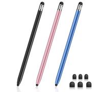 3 Pack Stylus Pens for Touch Screens, Sensitivity and Capacitive Stylus 2 in 1 Tablet Touch Screen Pen with 6 Extra Spare Tips for iPad Pro/iPhone/Samsung Galaxy and All Universal Touch Devices