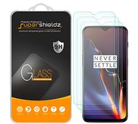 [3-Pack] Supershieldz for OnePlus 6T Tempered Glass Screen Protector, Anti-Scratch, Bubble Free, Lifetime Replacement