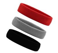 3-Pack Sweat Bands Headbands, Lightweight Cotton Sports Headband for Men Women, High-Absorbent Workout Headbands for Running, Gym, Yoga, Football & Halloween
