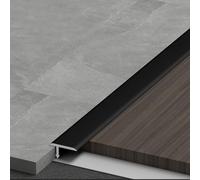 3-pack T Molding Trim Floor Cover Strips 90cm Aluminum Floor Transition Strips For Door Threshold And Joining Flooring Gaps Of Laminate Planks Tile,3ft(Black,90 * 1.2cm/36 * 0.19in)