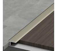 3-pack T Molding Trim Floor Cover Strips 90cm Aluminum Floor Transition Strips For Door Threshold And Joining Flooring Gaps Of Laminate Planks Tile,3ft(Champagne,90 * 1.2cm/36 * 0.19in)