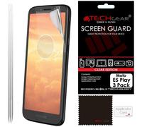 [3 Pack] TECHGEAR Moto E5 Play Screen Protectors, Clear Lcd Screen Protectors Cover Guards Compatible with Motorola Moto E5 Play