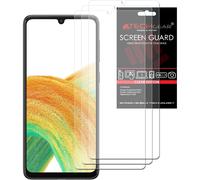 [3 Pack] TECHGEAR Screen Protectors Compatible with Samsung Galaxy A34 5G, CLEAR LCD Screen Protectors Cover Guards