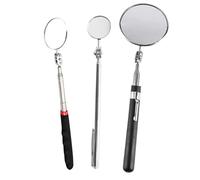 3 Pack Telescoping Inspection Mirror,Stainless Steel Mechanics Mirror Dental Mirror Extendable Retractable Telescopic Inspection Mirror Kit for Check Observe Vehicle Small Part Eyelashes Mouth