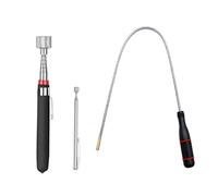 3 Pack Telescoping Magnet Pick-up Tool Set - Retrieving Telescoping Magnet Pickup Tools，Extendable Magnetic Pick Up Tools，Bendable Spring Magnet Stick