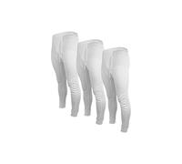 3 Pack Thermal Long Johns - Winter Base Layer Underwear Bottoms THMO White M