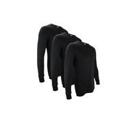 3 Pack Thermal Underwear Top - Winter Base Layer Long Sleeve Top THMO Black XXL