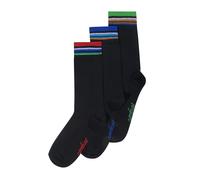 3 Pack Tipped Embroidered Penguin Socks In Black