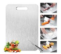 3 Pack Titanium Cutting Boards for Kitchen-Double Sided Cutting Mat Stainless Non Stick Chopping Board