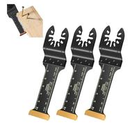 3 Pack Titanium Multi Tool Blades,70mm Long Multi Tool Blade,Titanium Oscillating Saw Blades,Long Reach & Quick Release Oscillating Saw Blade,Multitool Accessories Kit for Wood,Metal,Screws,Plastic