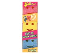 3-Pack Toast-Shaped Kitchen Dish Scrub Sponges, Temperature Controlled Colorful Non-Scratch Dual-Sided Cleaning Pads, Multipurpose Premium Cleaning Sponges for Kitchen, Bathroom & Household Use