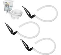 3 Pack Toilet Refill Tube Kit for Fluidmaster 400A 200 - Flexible Rubber Hose with Clip Replacement - Fixes Noisy Tank & Slow Filling - Fit Most Cisterns - 9.65 Inch Length Black