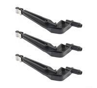 3-Pack Toilet Refill Tube with Replacement Clamp for Fluidmaster 100, 200, 200A, 400A Fill Valves - 9.65 in Rubber-Plastic Hose, Leak-Resistant, Easy Install, White/Black(C)