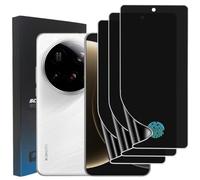 3 Pack TPU Privacy Screen Protector for Xiaomi 15 Pro 6.73", Not Glass | Anti-Spy Flexible TPU Hydrogel Film, Support Fingerprint Unlock, Self-Healing, Non-Breakable, Case Friendly