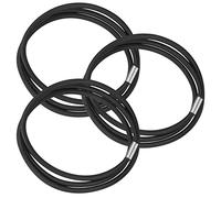 3 Pack Trash Can Bands Garbage Bag Elastic Bands Durable Rubber Band Fit 13-30 Gallon Garbage Cans Elastic Rubber Bands for Garbage Bag, Waste Bins, Litter Box (Black,Medium(30-64gal))
