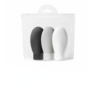 3 Pack Travel Bottles 2oz, Squeeze Toiletry Container Leak Proof, Travel Size Bottles, Travel Shampoo & Conditioner Bottles for Shampoo Conditioner Lotion (Black)