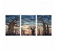 3 Pack Tree Diamond Art Kits Adults, Africa Diamond Painting Kit, Full Drill Paint by Numbers for Adults 20x30cmx3Pack, Rhinestones Embroidery Cross Stitch Wall Art for Room Decor Gifts Model-1144