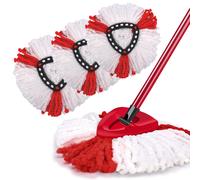 3 Pack Triangle Spin Reusable Mop Heads, Compatible with Vileda 2 in 1 Turbo Mop Heads Replacement