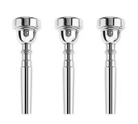 3 Pack Trumpet Mouthpiece 7C 5C 3C Trumpet Mouthpiece Set Compatible with Yamaha Bach Conn King Standard Trumpets for Beginners and Professional Players, Silver