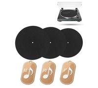 3 Pack Turntable Mats for 1 BY ONE OUK00-0750 Turntable(7", 10", 12"), yystao Non-woven Felt Slipmat Set, Vibration Dampening & Scratch-Resistant Pads & Anti-Static for All LP Sizes