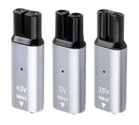 3 Pack Type-C Shaver Charger Adapter 4.3V/5V/15V for Philips Shaver, Charging Converter with Indicator for Norelco OneBlade Electric Shaver Adapter Portable USB-C Shaver Charger Replacement