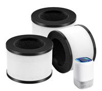 3 Pack TZ-K1 True HEPA Replacement Filter Compatible with FreAire KN6391, Compatible with ToLife TZ-K1, Compatible with MK-01 MK-06, 3-in-1 H13 HEPA Filter Replacement for Smoke Pollen, White