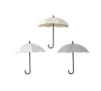 3-Pack Umbrella Hooks, Wall-Mounted Key Hanger with Coat Hooks, Decorative, Adhesive Command Strips for Bathroom, Kitchen or Guitar