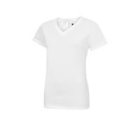 3 PACK Uneek LADIES CLASSIC V NECK T SHIRT Womens Short Sleeve V-Neck Cotton