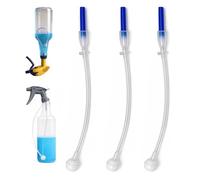 3-Pack Universal Fit 360° Spray Bottle Adapter, 3/6pc 360° Spray Bottle Adapter, Flexible Dip Tube for Cleaning Bottles, pray Nozzle Extension, Fits Triggers and Pump Sprayers (3pc)