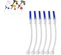 3-Pack Universal Fit 360° Spray Bottle Adapter, Universal Connector, Spray Nozzle Extension, Flexible Dip Tube for Cleaning Bottles, Fits Triggers and Pump Sprayers (6Pcs)