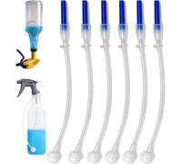 3-Pack Universal Fit 360° Spray Bottle Adapter, Universal Connector, Spray Nozzle Extension, Hose Attachment for Home Office Cleaning Bottles Fits Triggers & Pump Sprayers (6pcs)