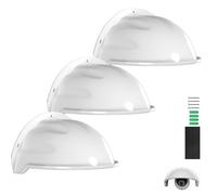 3 Pack Universal Outdoor Camera Cover Sun Rain Shield for Nest Ring Arlo, Weatherproof Plastic Protective Roof Cover for Dome Bullet Security Cams