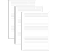 (3-Pack) Unpunched Lined Refill Paper - A5 Loose Leaf Paper for Ring Binder/Discbound Notebook Planner Inserts, 300 Sheets/600 Pages,100gsm Ruled White Pages, 5.8" x 8.25”