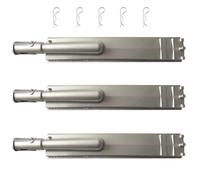 3 Pack Upgraded 15 13/16 Inch Cast Stainless Steel Burner Gas Grill Replacement Parts for Jennair 720-0061, 720-0062, 720-0063, 720-0100, Nexgrill 720-0671, 720-0165, Charbroil Cal Flame Beefeater