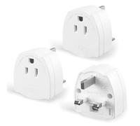 3-Pack USA to Uk Plug Adaptor,US to Uk Travel Adapter with 13A Fuse,American/Mexico/Canada/Thailand/China to British Converter Plug Power Adapter(For Type A/B)