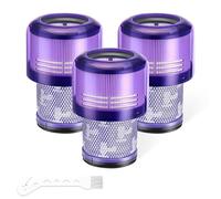 3 Pack Vacuum Filters Replacement Compatible with Dyson V11 Torque Drive V11 Animal V11 Complete V11 Extra V15 Detect V15s Detect Submarine Vacuums, Purple