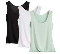 3 Pack Vest Tops for Women UK,Loose Silk Tank Tops Sleeveless Summer Tops Basic T Shirts Camisole Top Blouses Ladies Lounge Pajama Tops Undershirts